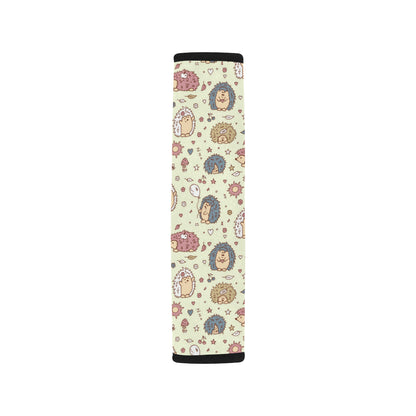 Hedgehog Cute Pattern Print Design 01 Car Seat Belt Cover