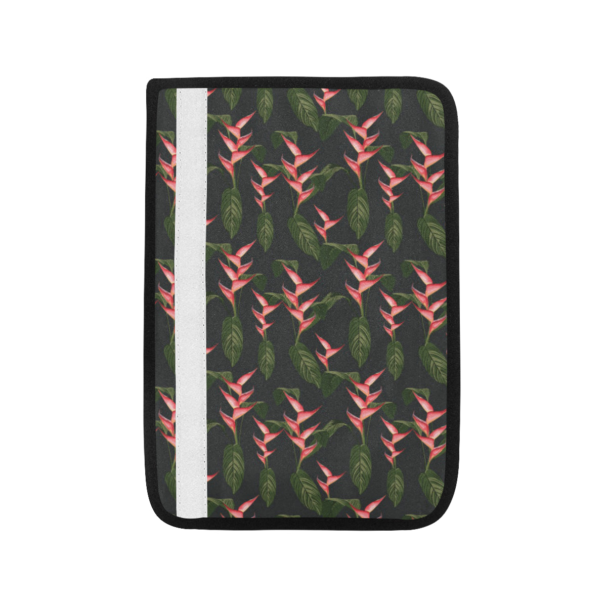 Heliconia Pattern Print Design HL07 Car Seat Belt Cover