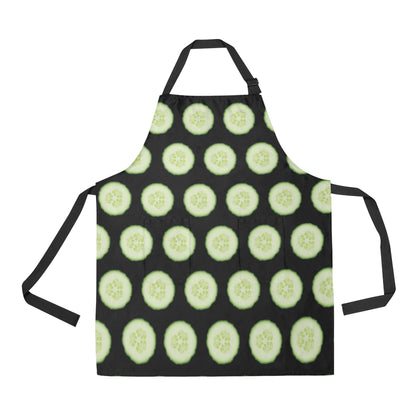 Cucumber Pattern Print Design CC02 Apron with Pocket