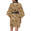 ACU Desert Digital Pattern Print Design 01 Women's Short Kimono