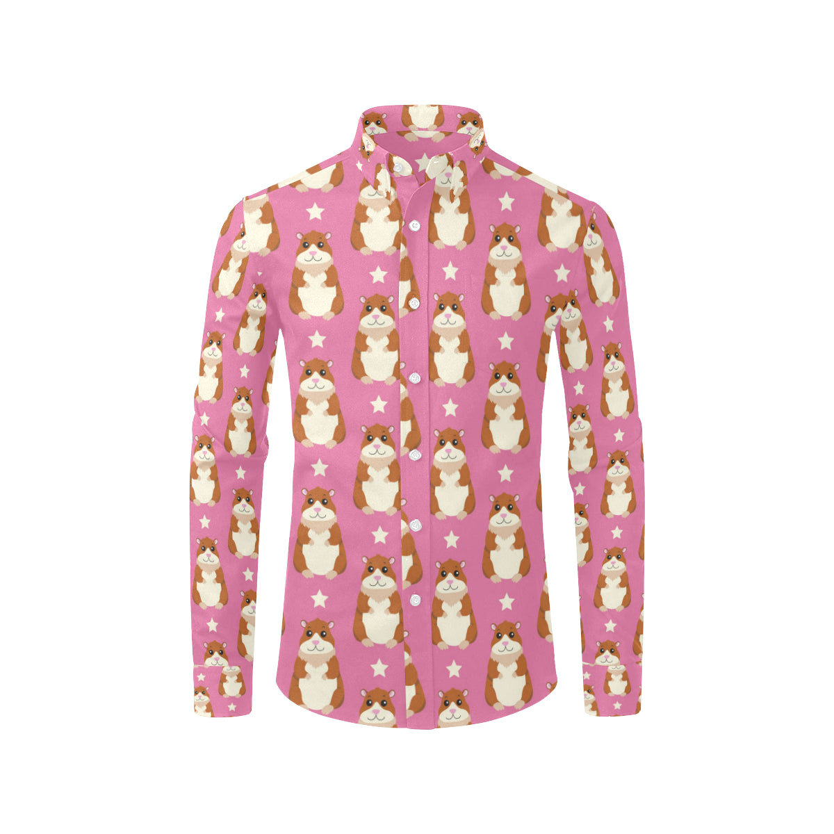 Hamster Cute Pattern Print Design 02 Men's Long Sleeve Shirt