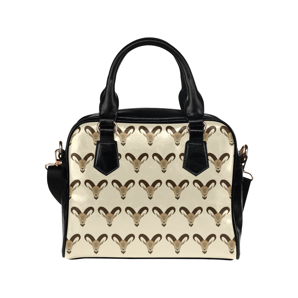 Goat Pattern Print Design 01 Shoulder Handbag