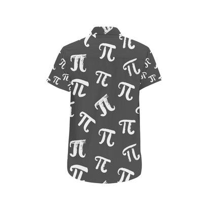 Pi Day Pattern Print Design A02 Men's Short Sleeve Button Up Shirt