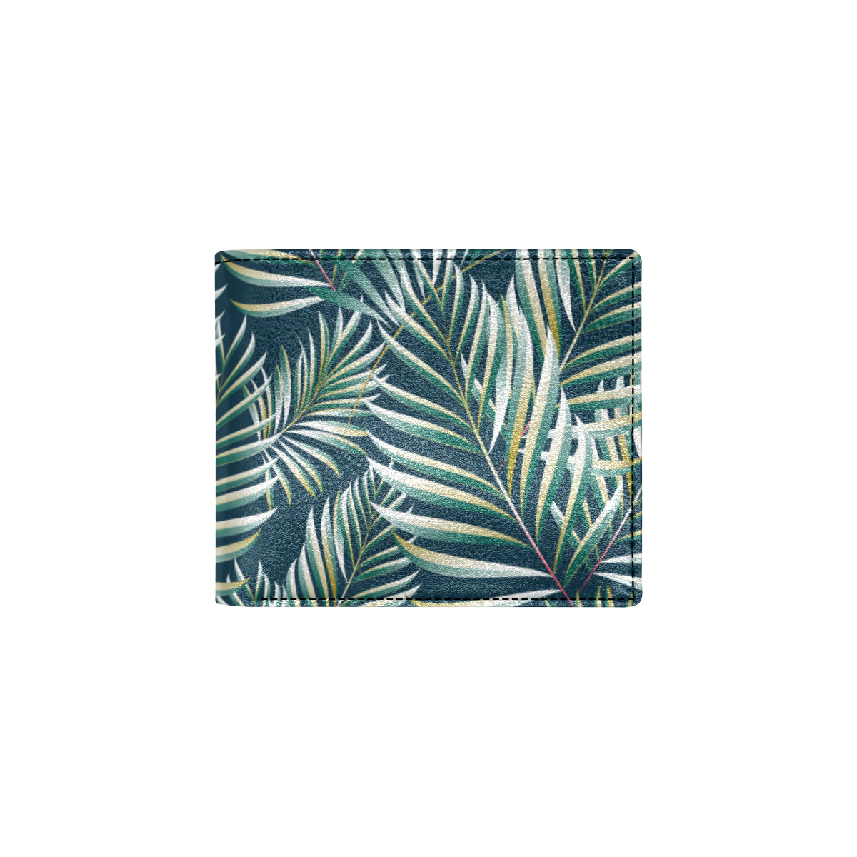 Sun Spot Tropical Palm Leaves hower Curtain Men's ID Card Wallet