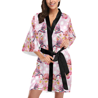 Bird Of Paradise Pattern Print Design BOP011 Women Kimono Robe