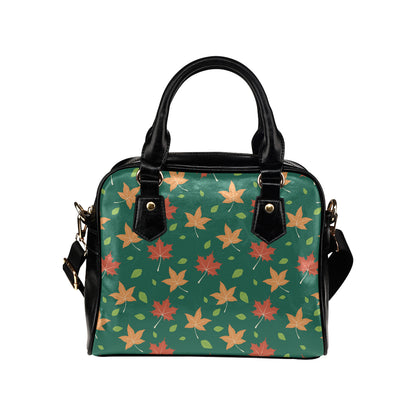 Maple Leaf Pattern Print Design 04 Shoulder Handbag