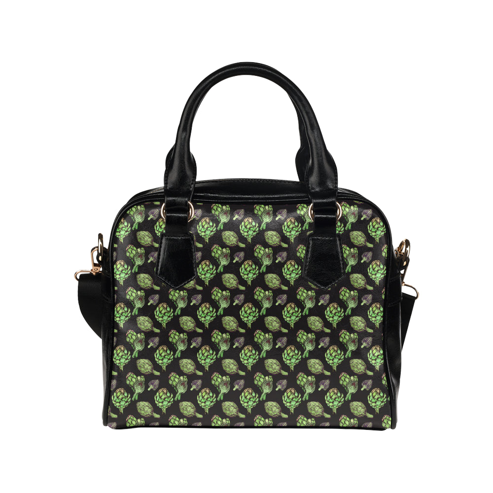 Artichoke Pattern Print Design 02 Shoulder Handbag