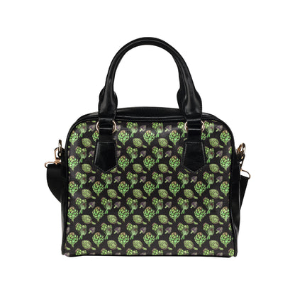 Artichoke Pattern Print Design 02 Shoulder Handbag