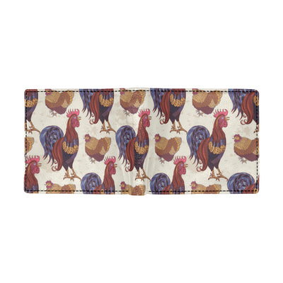 Rooster Pattern Print Design A03 Men's ID Card Wallet