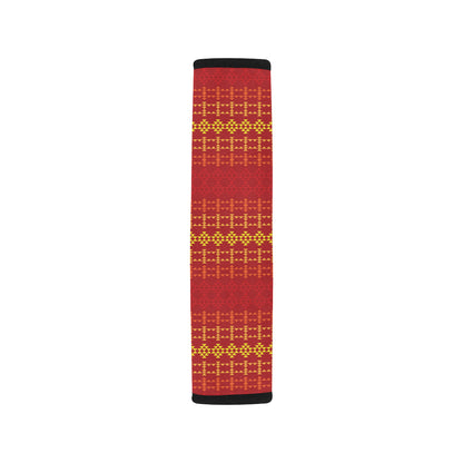 Southwest Red Gold Design Themed Print Car Seat Belt Cover