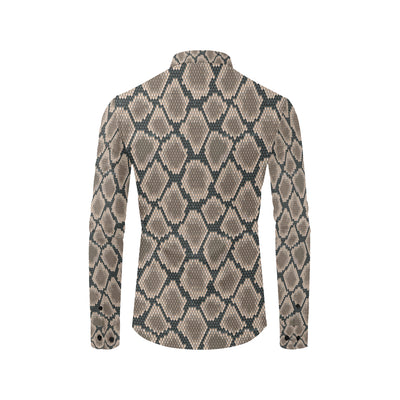 Snake Skin Design Print Men's Long Sleeve Shirt