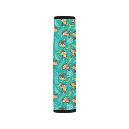 Monkey Happy Design Themed Print Car Seat Belt Cover