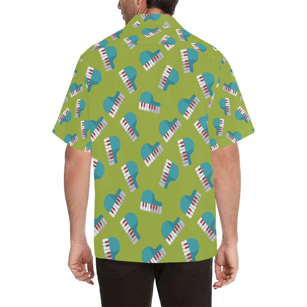 Piano Pattern Print Design 03 Men's Hawaiian Shirt