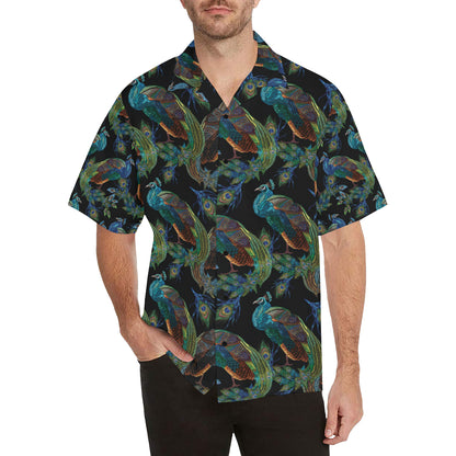 Peacock Pattern Print Design A04 Men's Hawaiian Shirt