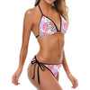 Pink Tropical Palm Leaves Bikini