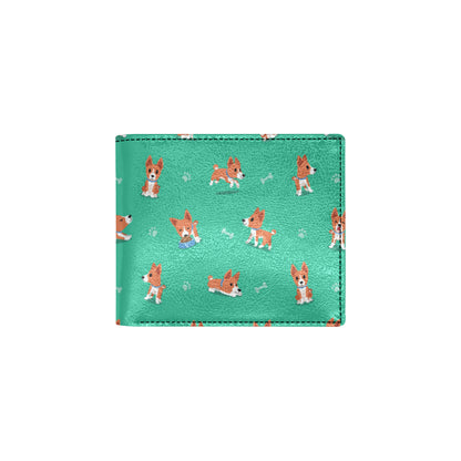 Basenji Pattern Print Design 02 Men's ID Card Wallet