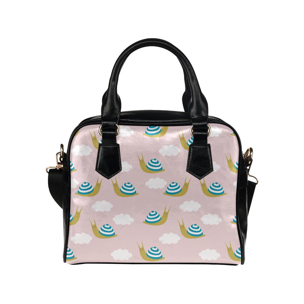 Snail Pattern Print Design 02 Shoulder Handbag