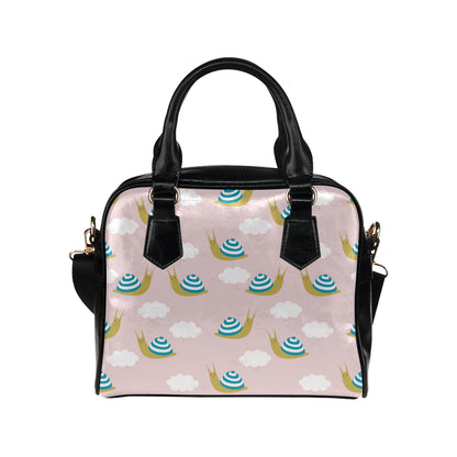 Snail Pattern Print Design 02 Shoulder Handbag