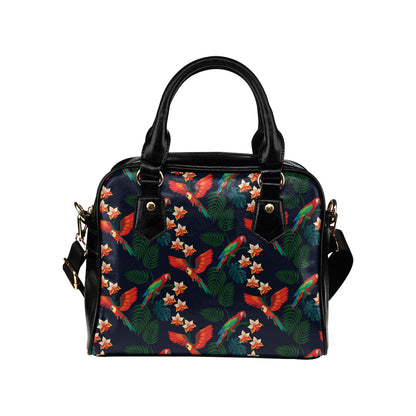 Macaw Pattern Print Design 02 Shoulder Handbag