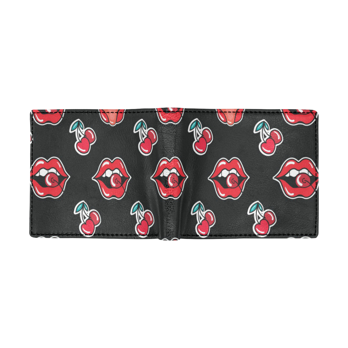 Cherry Pattern Print Design CH04 Men's ID Card Wallet