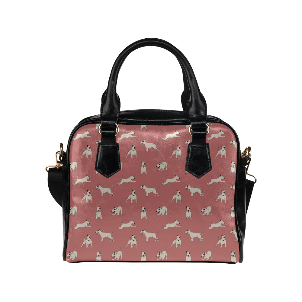 Bull Terriers Pattern Print Design 09 Shoulder Handbag