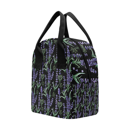 Lavender Pattern Print Design LV01 Insulated Lunch Bag