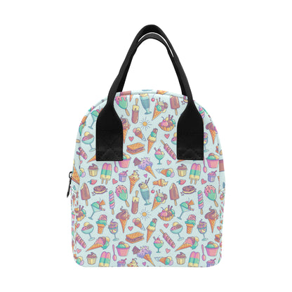 Ice Cream Pattern Print Design IC02 Insulated Lunch Bag