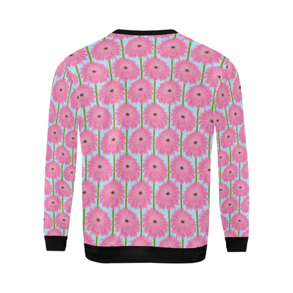 Gerberas Pattern Print Design GB01 Men Long Sleeve Sweatshirt