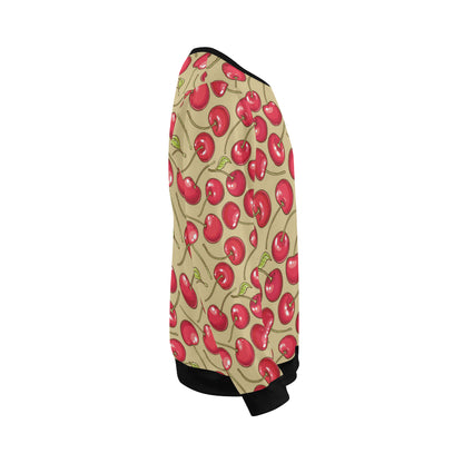 Cherry Pattern Print Design CH05 Men Long Sleeve Sweatshirt