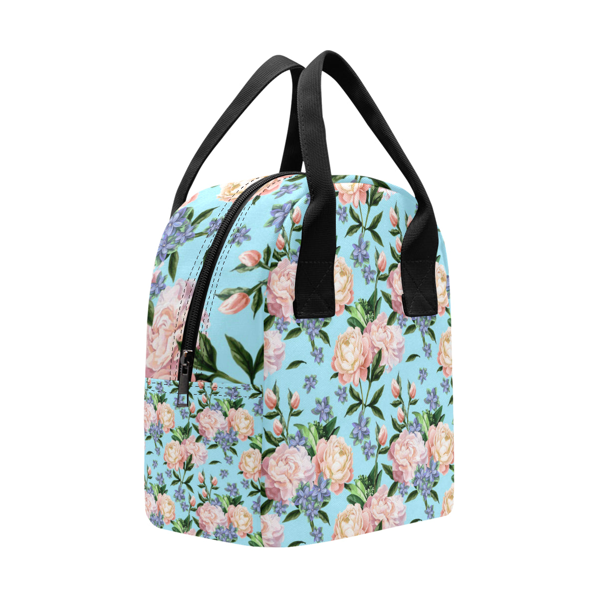 Peony Pattern Print Design PE02 Insulated Lunch Bag