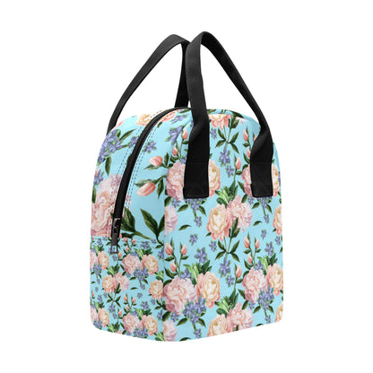 Peony Pattern Print Design PE02 Insulated Lunch Bag