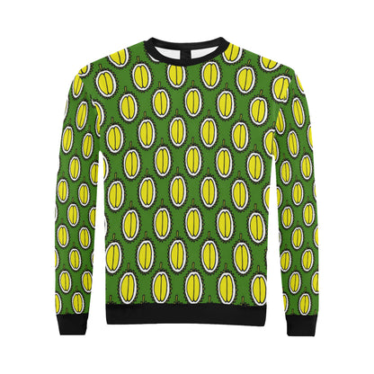 Durian Pattern Print Design DR01 Men Long Sleeve Sweatshirt