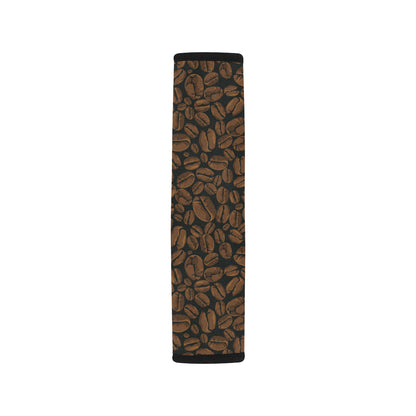 Coffee Pattern Print Design 01 Car Seat Belt Cover