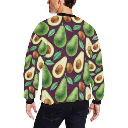 Avocado Pattern Print Design AC08 Men Long Sleeve Sweatshirt