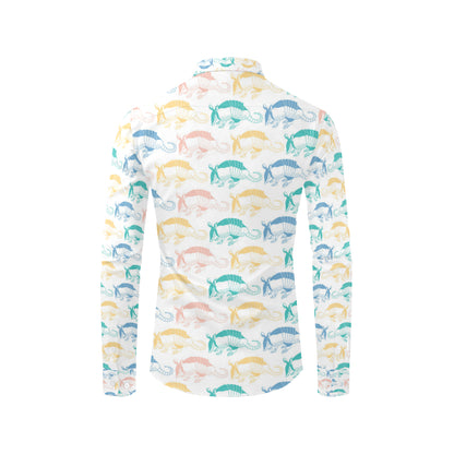 Armadillo Pattern Print Design 05 Men's Long Sleeve Shirt