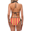 Orange Hibiscus Pattern Print Design HB018 Bikini