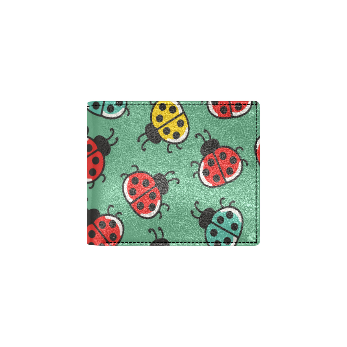 Ladybug Pattern Print Design 02 Men's ID Card Wallet