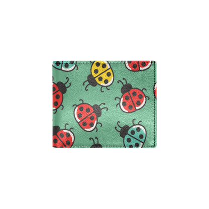 Ladybug Pattern Print Design 02 Men's ID Card Wallet