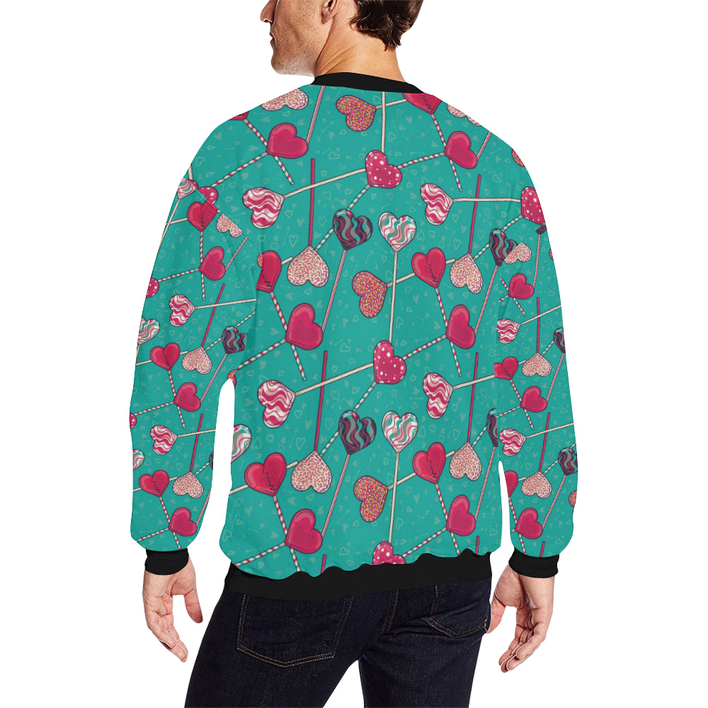 Lollipop Pattern Print Design LL01 Men Long Sleeve Sweatshirt