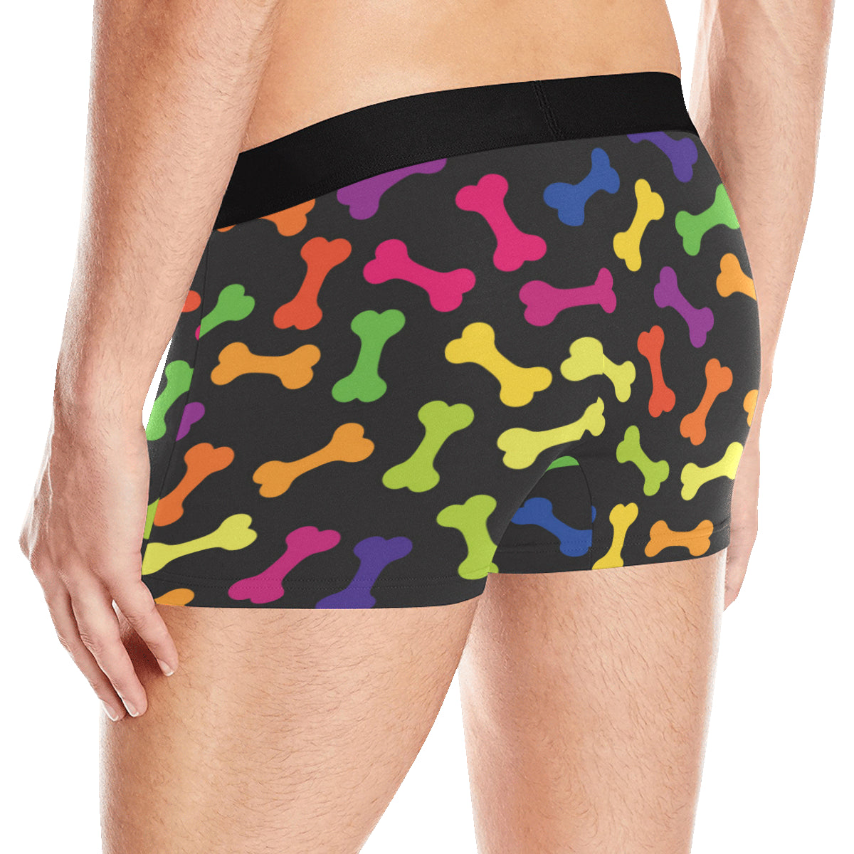 Dog Bone Neon Color Pattern Print Design 02 Men's Boxer Briefs