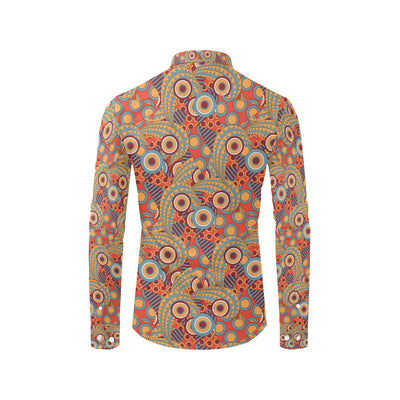 African Pattern Print Design 06 Men's Long Sleeve Shirt