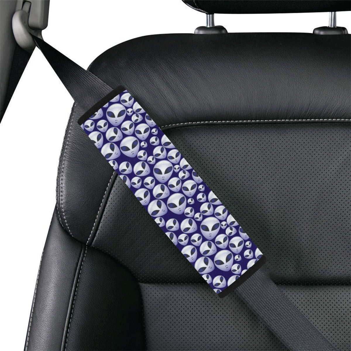 Alien Head Extraterrestrial Car Seat Belt Cover