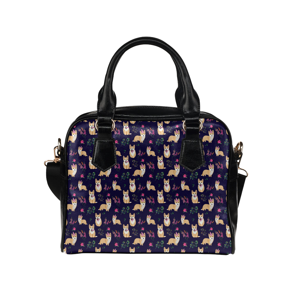 Pembroke Welsh Corgis Pattern Print Design A06 Shoulder Handbag
