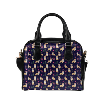 Pembroke Welsh Corgis Pattern Print Design A06 Shoulder Handbag
