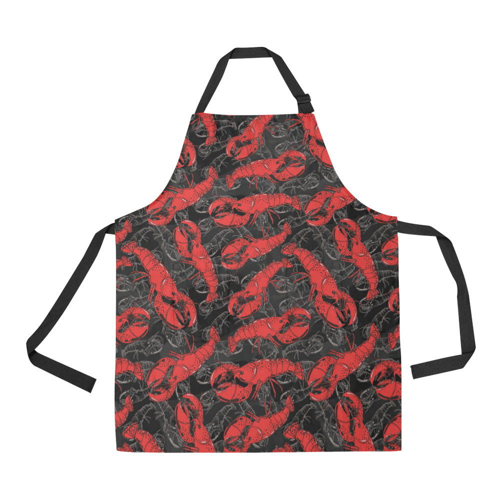 Lobster Pattern Print Design 04 Apron with Pocket