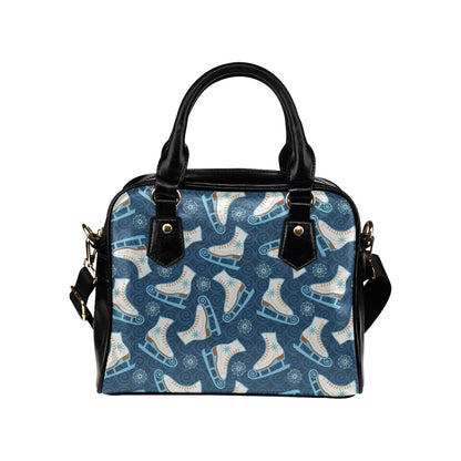 Ice Skate Pattern Print Design 01 Shoulder Handbag