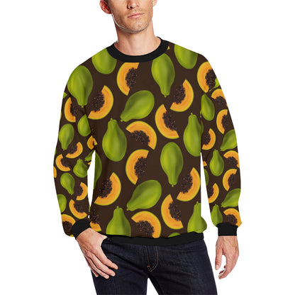 Papaya Pattern Print Design PP04 Men Long Sleeve Sweatshirt