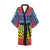 Rainbow Leopard Pattern Print Design A01 Women's Short Kimono