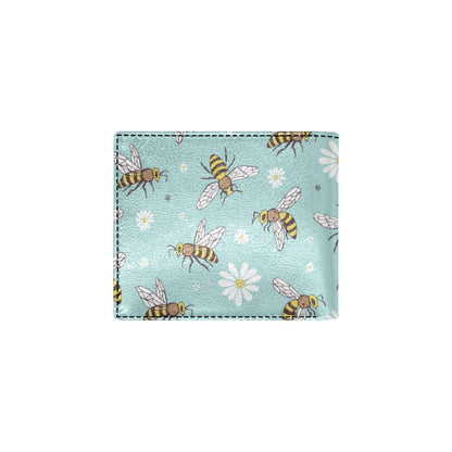 Bee Pattern Print Design BEE010 Men's ID Card Wallet