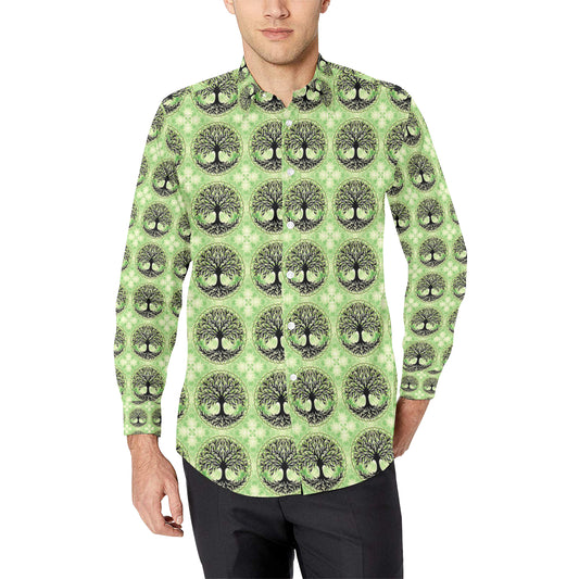 Celtic Pattern Print Design 010 Men's Long Sleeve Shirt